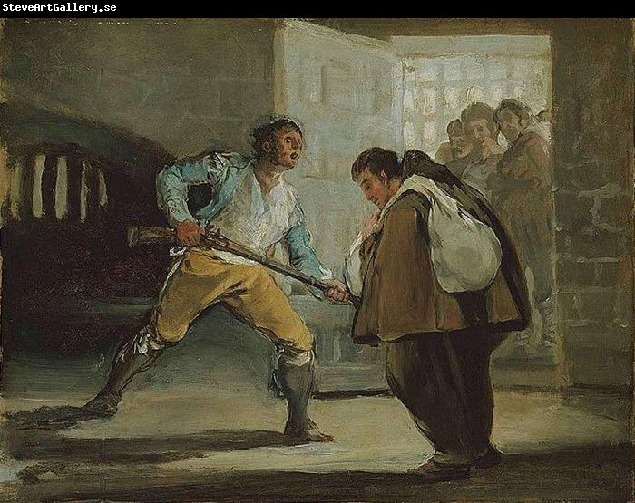 Francisco de Goya El Maragato Threatens Friar Pedro de Zaldivia with His Gun